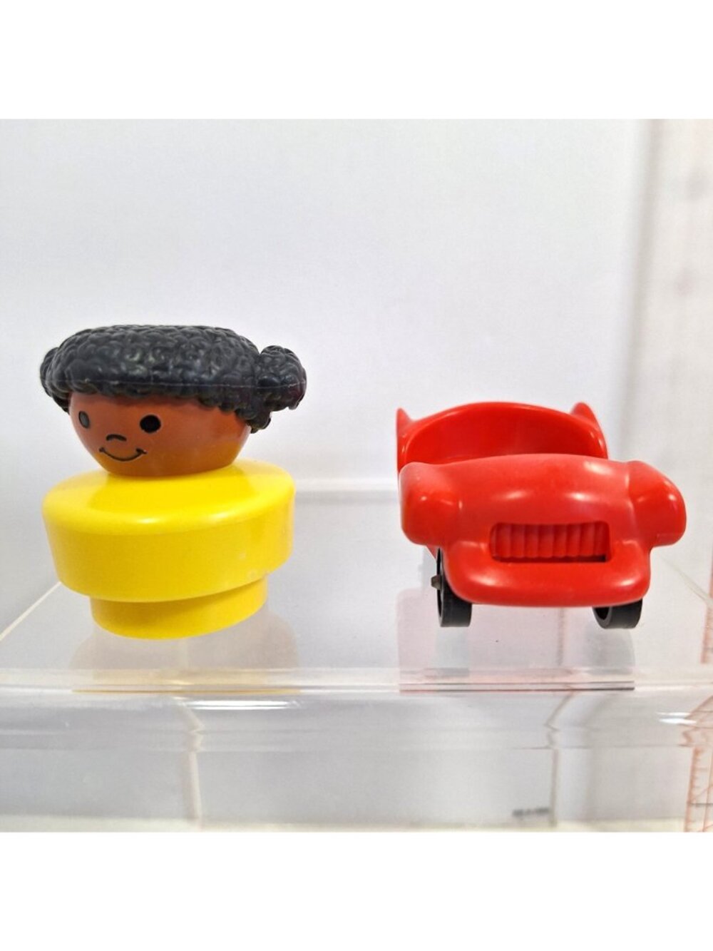 Chunky Little People African American Girl 1990 Red Black Car 1993 Vintage - Picture 7 of 11